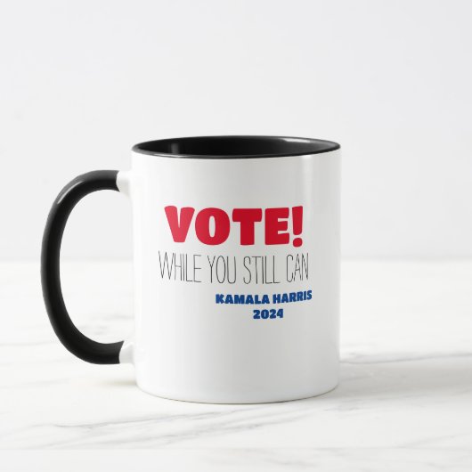 投票!Kamala Harris 2024を使って マグカップ (左)