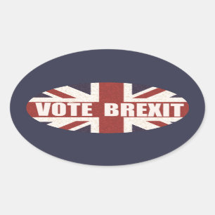 投票Brexitのステッカー 楕円形シール