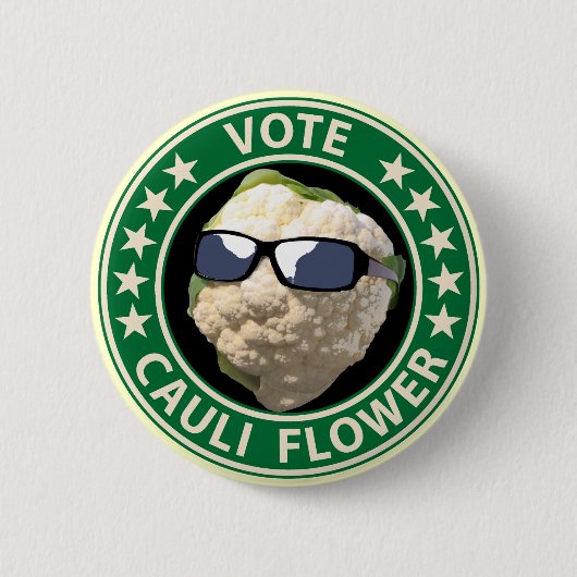 投票Cauliの花 缶バッジ (正面)