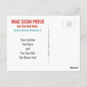 投票Dammit-Artポップ・アートの Susan B. Anthonyカスタム ポストカード (裏面)