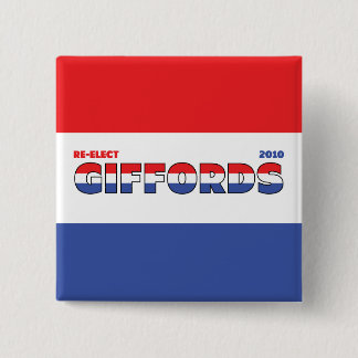 投票Giffords 2010の選挙赤い白くおよび青 缶バッジ