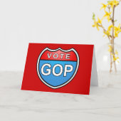 投票GOP カード (黄色い花)