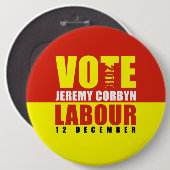 投票Jeremy Corbyn Labor 2019バッジ 缶バッジ (正面&裏面)