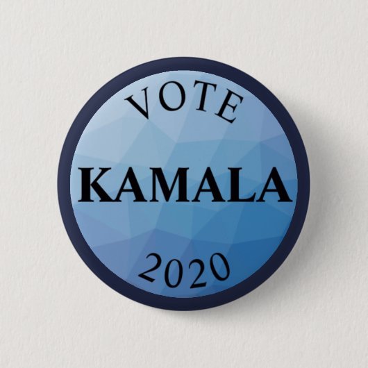 投票Kamalaハリス2020の青 缶バッジ (正面)