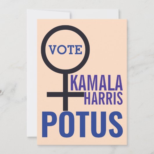 投票Kamala Harris大統領女性記号選挙 招待状 (正面)