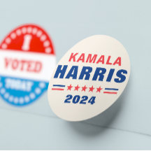 投票Kamala Harris 2024選挙ラウンドステッカー
