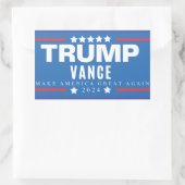 投票MAGAトランプVance 2024 長方形シール (バッグ)