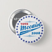 投票McCAINアメリカの英雄の選挙2008年 缶バッジ (正面&裏面)