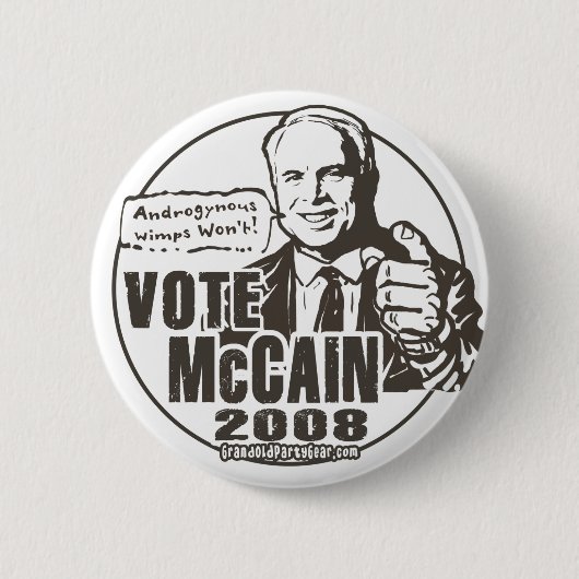 投票McCainボタン 缶バッジ (正面)