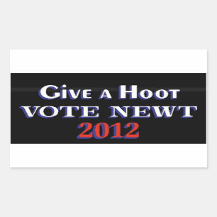 投票Newt 2012 GAH 長方形シール