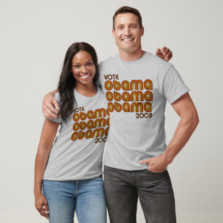 投票OBAMA 2008レトロ- Tシャツ