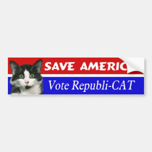 投票Republi CATのバンパーステッカー バンパーステッカー