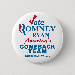 投票Romneyライアン 缶バッジ
