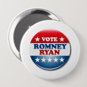 投票ROMNEY RYAN VP ROUND.png 缶バッジ (正面&裏面)