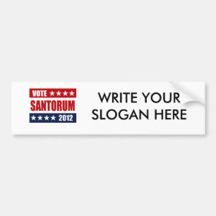 投票SANTORUM 2012印 バンパーステッカー