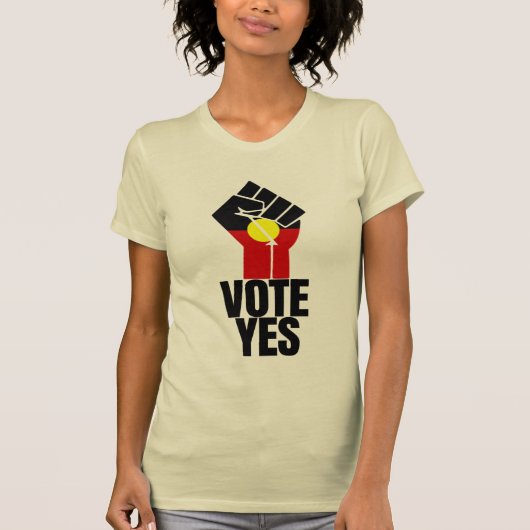 投票Yesを音声に – 投票Yesオーストラリア Tシャツ (正面)