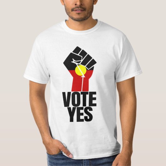 投票Yesを音声に – 投票Yesオーストラリア Tシャツ (正面)