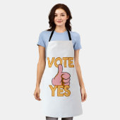 投票yes エプロン (着用した状態)