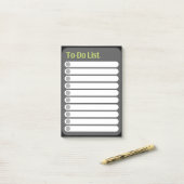 投稿するメモ:タスク一覧、黒、灰色、および黄色 ポストイット (デスク上)