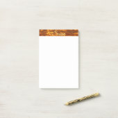 投稿ノートの夕日 ポストイット (デスク上)