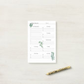 投稿ノート4"x6"週次食事計画/ショップ葉ズ ポストイット (デスク上)