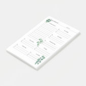 投稿ノート4"x6"週次食事計画/ショップ葉ズ ポストイット (アングル)