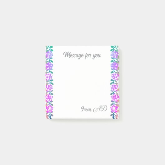 投稿メモのメッセージ ポストイット (正面)