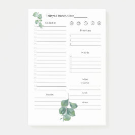 投稿メモ4"x6"毎日のゴール、計画、食事 ポストイット