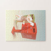 投稿時間 – Cat with Taiwan Mailbox ジグソーパズル (横)