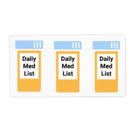 投薬リスト – 毎日のPRN緊急 ラベル