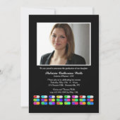 投薬写真卒業招待状 招待状 (正面)