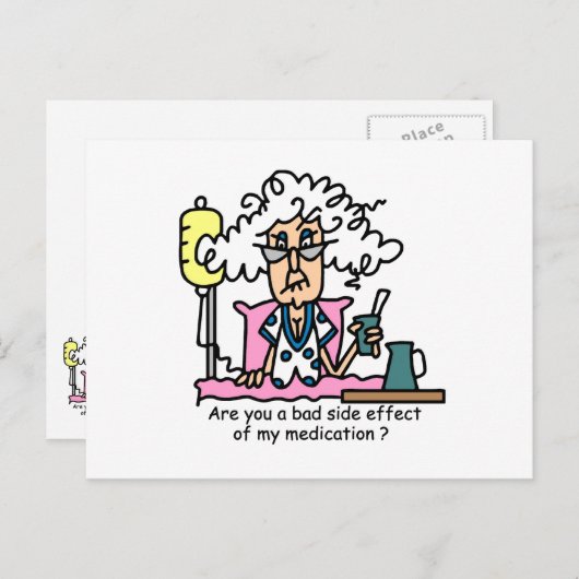投薬副作用ユーモア ポストカード (正面/裏面)