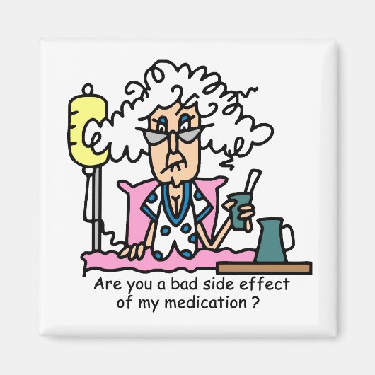 投薬副作用ユーモア マグネット (正面)