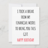 投資おもしろい銀行員の誕生日カード シーズンカード (正面)