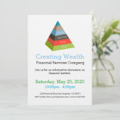 投資のピラミッドの図表の財政の招待状 招待状 (スタンド正面)