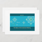 投資の会合の招待状カード 招待状 (正面/裏面)