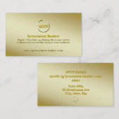 投資バンカーのためのデラックス金ゴールドリングや輪テーマ 名刺 (正面/裏面)