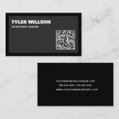 投資バンカーQRコード 名刺 (正面/裏面)