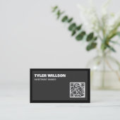 投資バンカーQRコード 名刺 (スタンド正面)