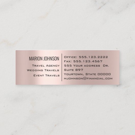 投資ファイナンス旅行ブログ世界地図金ゴールド スキニー名刺 (裏面)