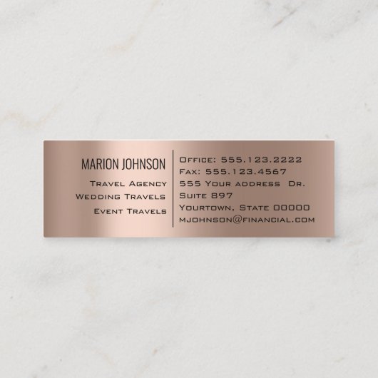 投資ファイナンス旅行ブログ世界地図金ゴールド スキニー名刺 (裏面)