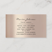 投資ファイナンス結婚ズ旅行世界バラ金ゴールド 名刺 (裏面)