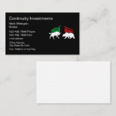 投資ブローカーブルベアーマーケットビジネスカード 名刺 (正面/裏面)