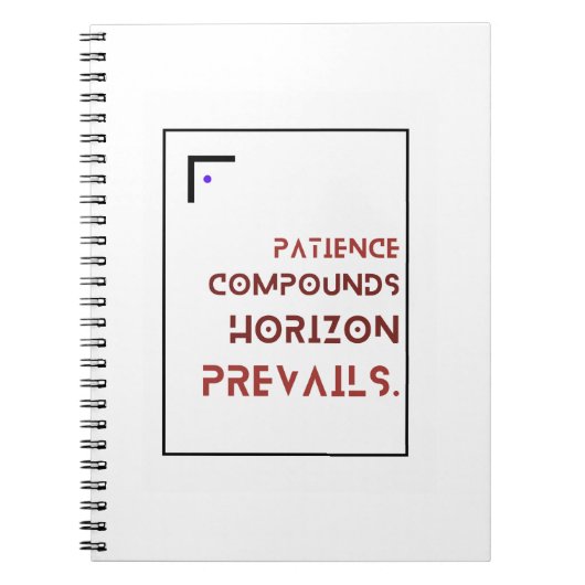 投資家のためのPatience Compoundsノート ノートブック (正面)