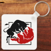 投資家の取引の強気及び弱気市場のカスタム キーホルダー (裏面)