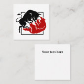 投資家の取引の強気及び弱気市場のカスタム スクエア名刺 (正面/裏面)