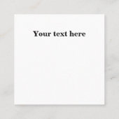 投資家の取引の強気及び弱気市場のカスタム スクエア名刺 (裏面)