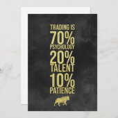 投資家の取引人材の忍耐力 サンキューカード (正面/裏面)