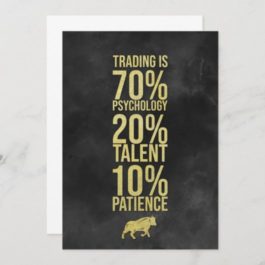 投資家の取引人材の忍耐力 サンキューカード (正面/裏面)