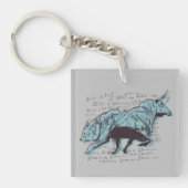 投資家の株価上昇と弱気市場取引 キーホルダー (正面)